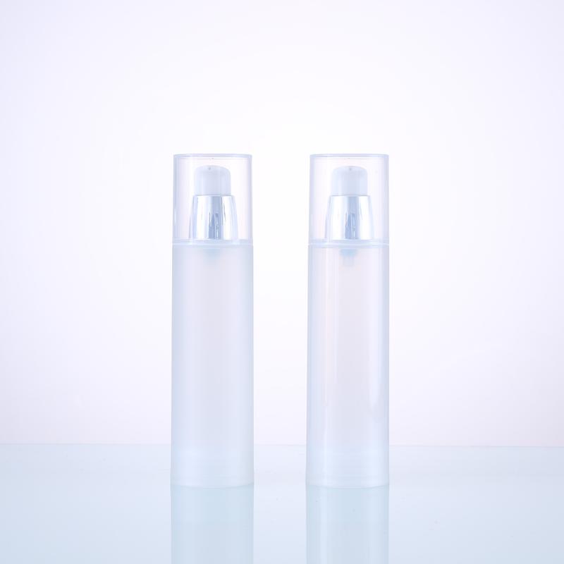 Wholesale Latest Vacuum Frosted PP Plastic Bottle with Electroplating Collar and Lotion Pump