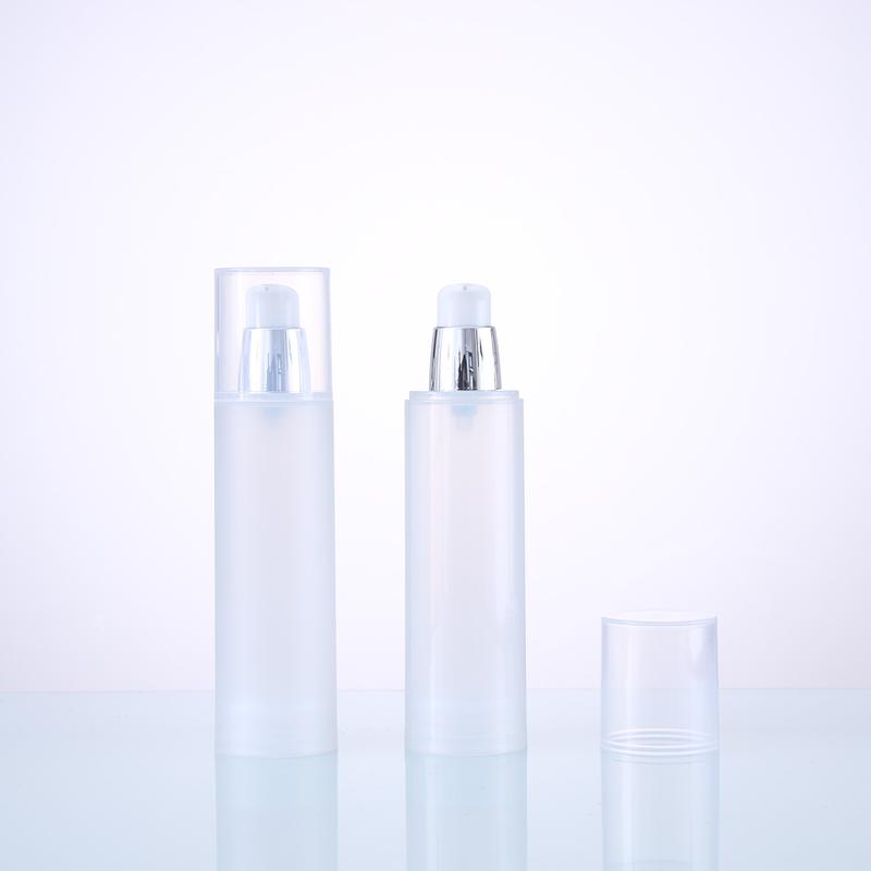 Wholesale Latest Vacuum Frosted PP Plastic Bottle with Electroplating Collar and Lotion Pump