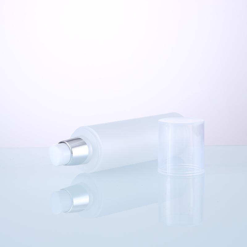 Wholesale Latest Vacuum Frosted PP Plastic Bottle with Electroplating Collar and Lotion Pump