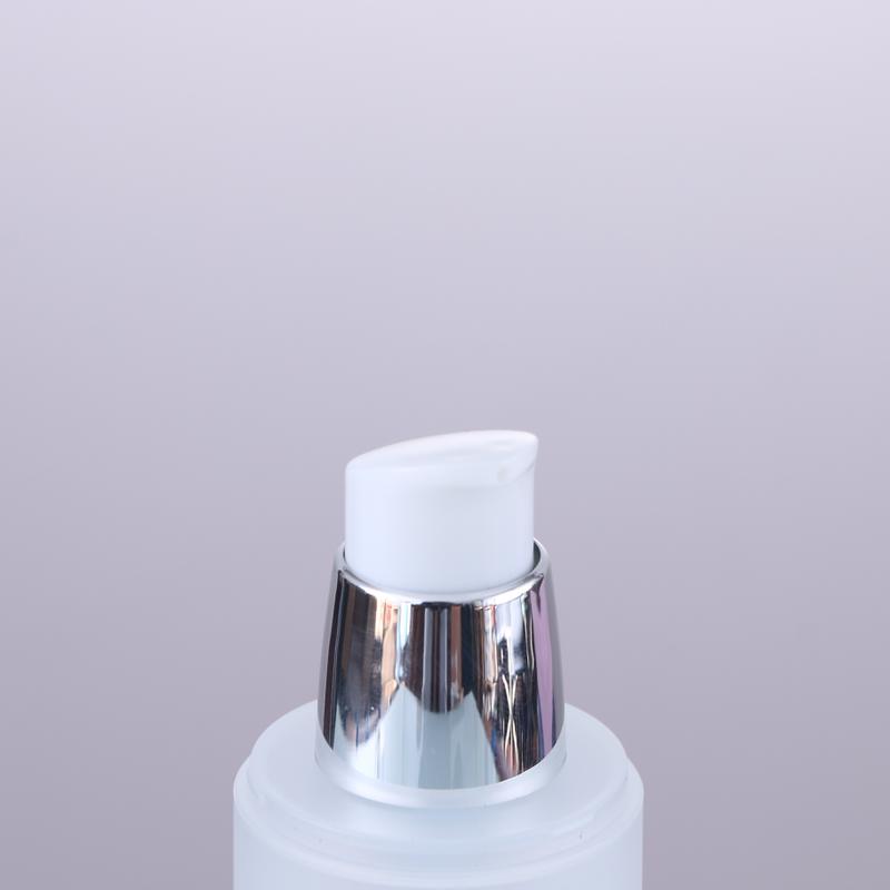 Wholesale Latest Vacuum Frosted PP Plastic Bottle with Electroplating Collar and Lotion Pump