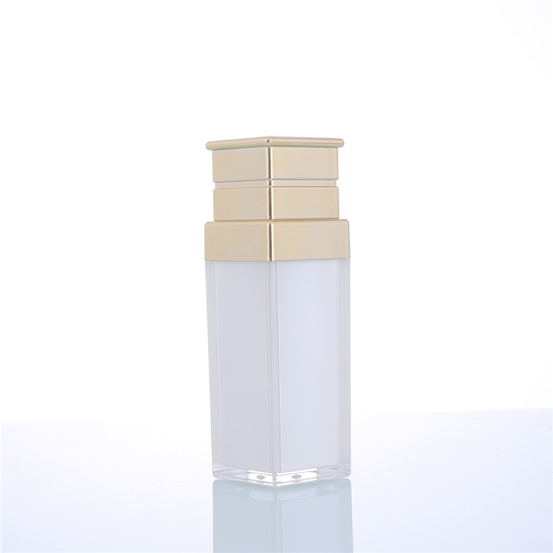 15 ML Acrylic Airless Serum Bottle White Plastic Container for Skincare Cosmetic Packaging