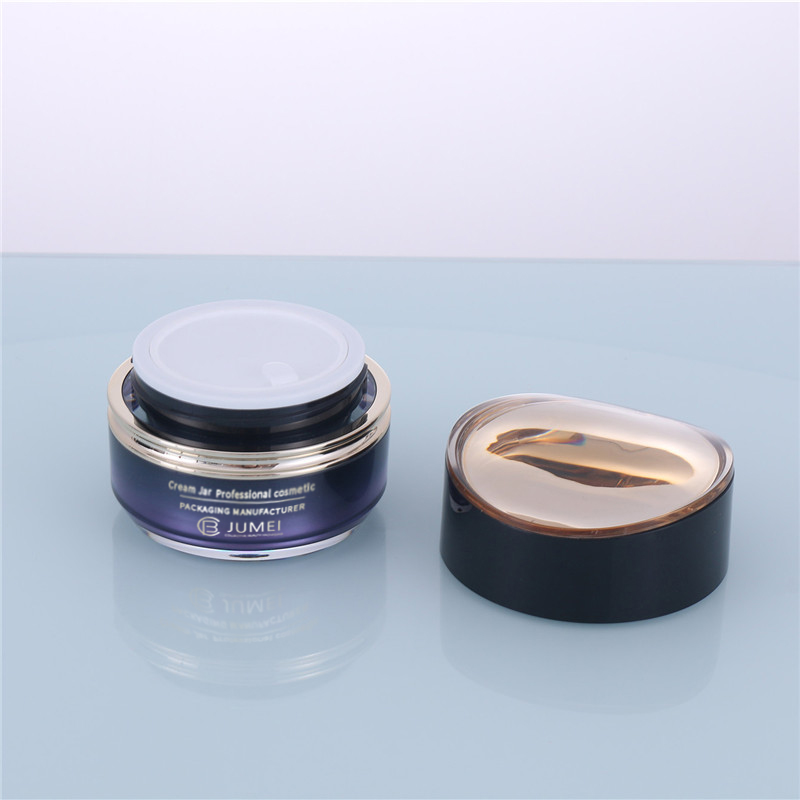 New Style Plastic Packaging for Skincare Product Cylindrical Gradient Purple Cream Jar