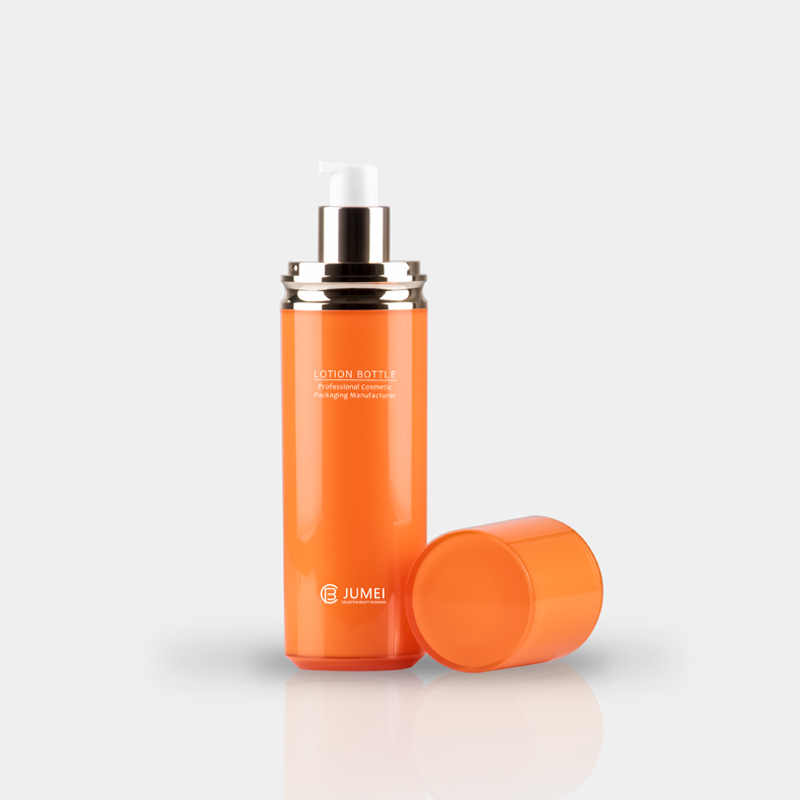 Latest Cosmetic Packaging for Skincare Products Orange Plastic Bottle for Toner and Emulsion