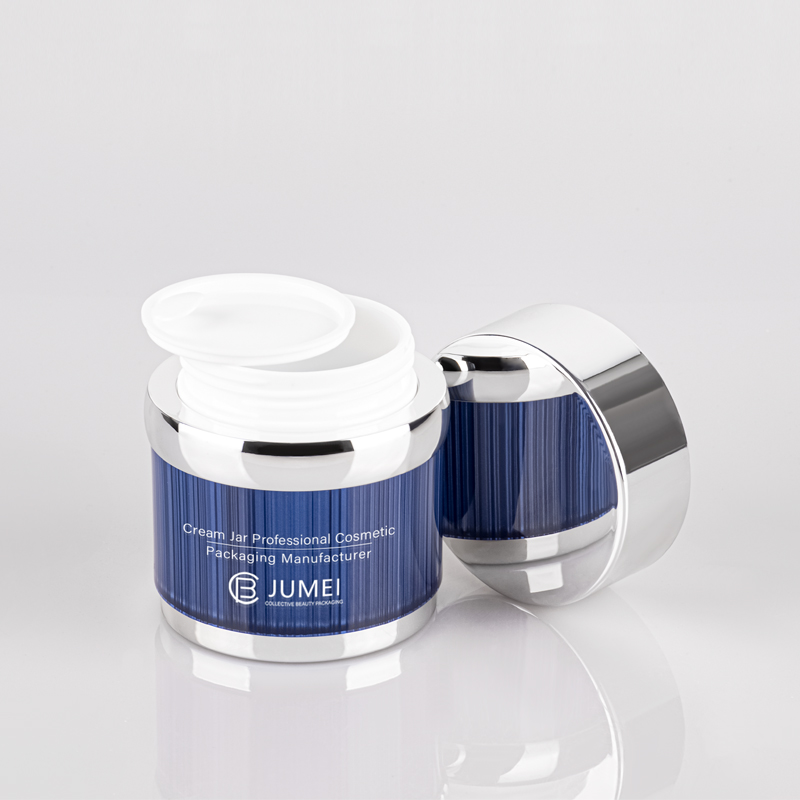 Superior Double Layer Dark Blue Acrylic Jar for Face Cream and Eye Cream