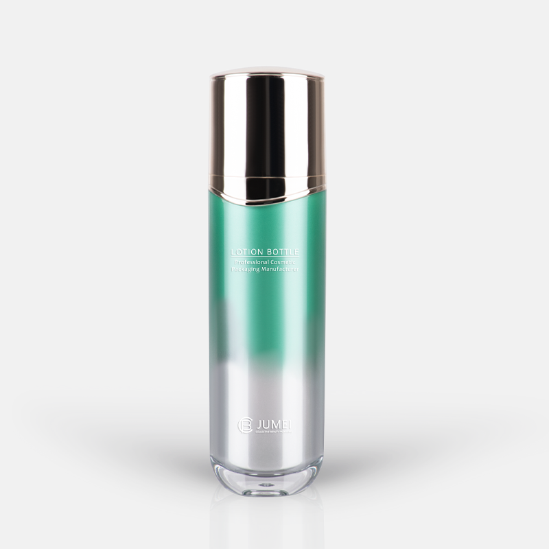 Silvery and Gradient Green Acrylic Bottle for Toner and Emulsion Plastic Cosmetic Container