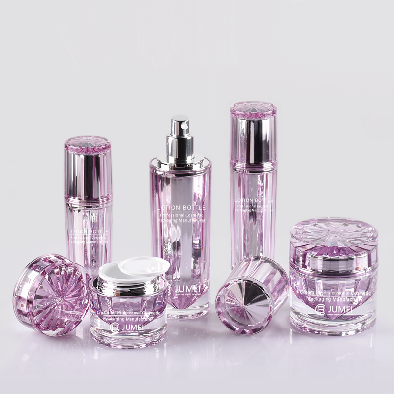 Special Design Double-Layer Purple Plastic Bottles for Skincare Products