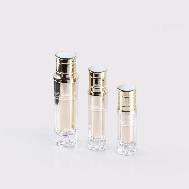 Golden Acrylic Luxury Cosmetic Packaging Bottles and Jars for skincare