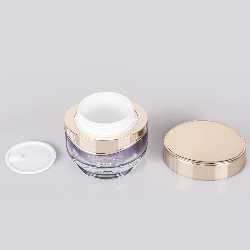 Luxurious Gradient Purple Acrylic Cream Jar Cosmetic Packaging for Skincare Products