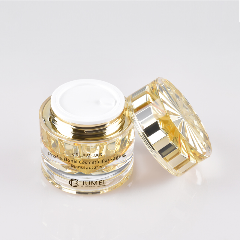 Hot Sale Diamond Shape Cream Jar Color Golden and Sliver Eye Cream Jar Cosmetic Container