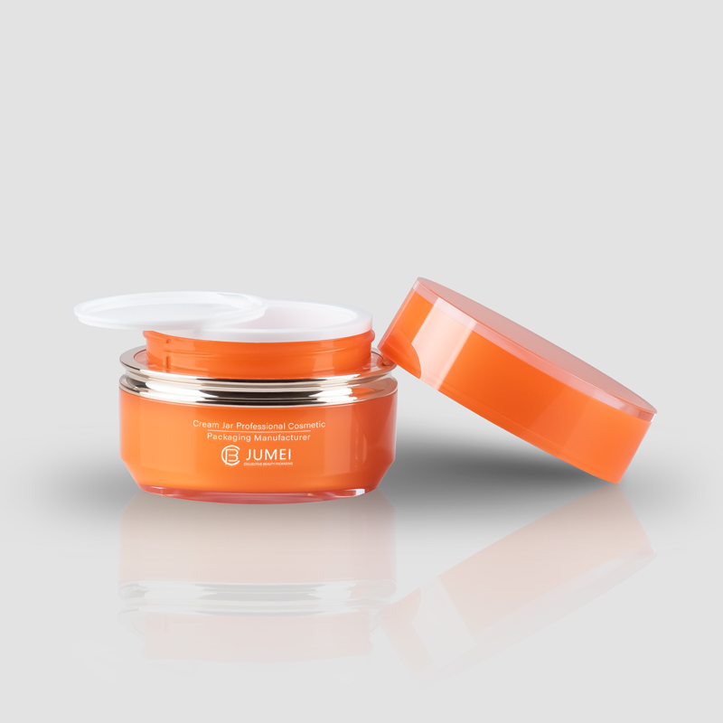 Latest Cosmetic Packaging for Skincare Products Orange Plastic Bottle for Toner and Emulsion