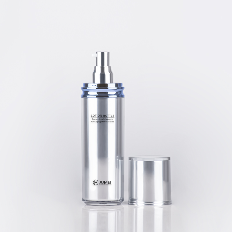 Newest Cosmetic Packaging High Quality Silvery Acrylic Toner and Lotion Bottle