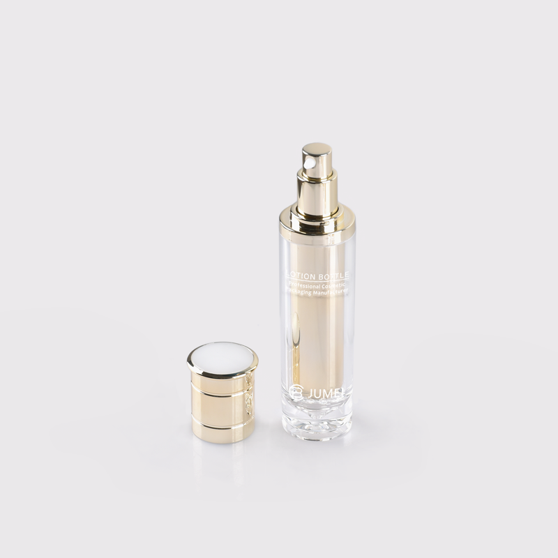 Golden Acrylic Luxury Cosmetic Packaging Bottles and Jars for skincare