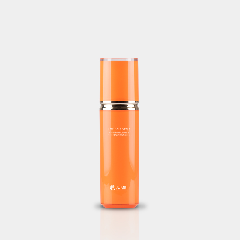 Latest Cosmetic Packaging for Skincare Products Orange Plastic Bottle for Toner and Emulsion