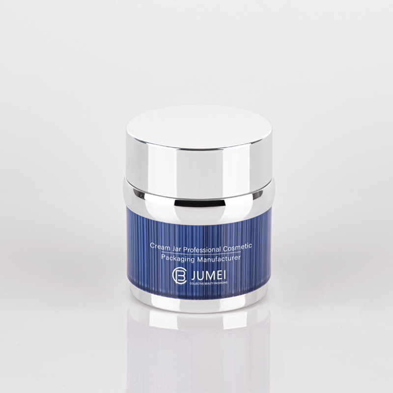 Superior Double Layer Dark Blue Acrylic Jar for Face Cream and Eye Cream