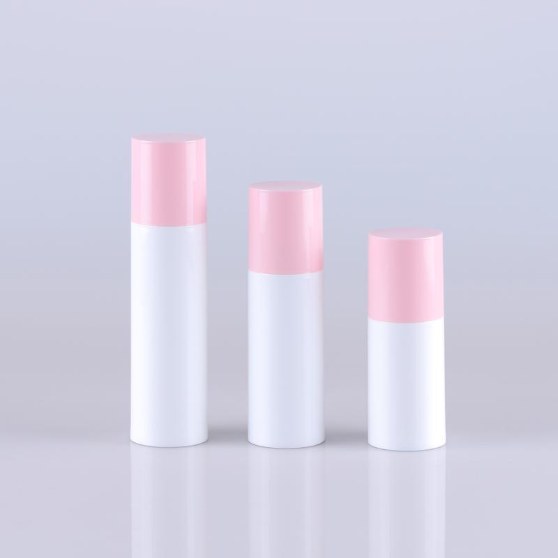 Newest White/Pink PP Airless Bottles Simple Style Cosmetic Packaging for Skincare Product