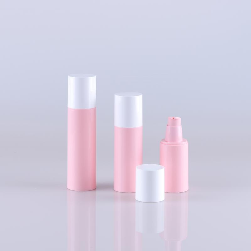 Newest White/Pink PP Airless Bottles Simple Style Cosmetic Packaging for Skincare Product