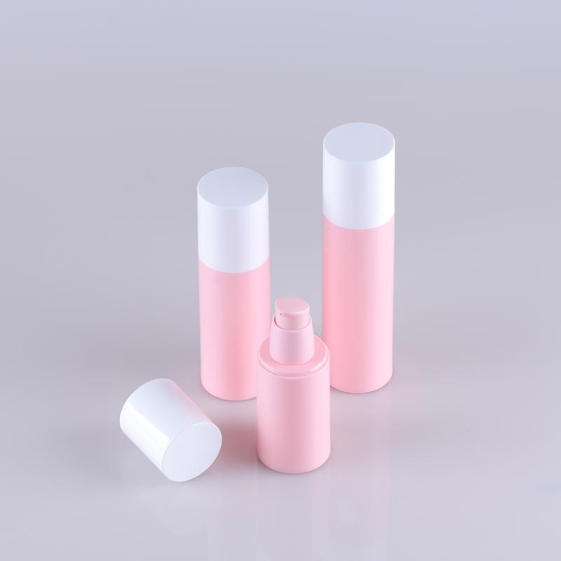 Newest White/Pink PP Airless Bottles Simple Style Cosmetic Packaging for Skincare Product