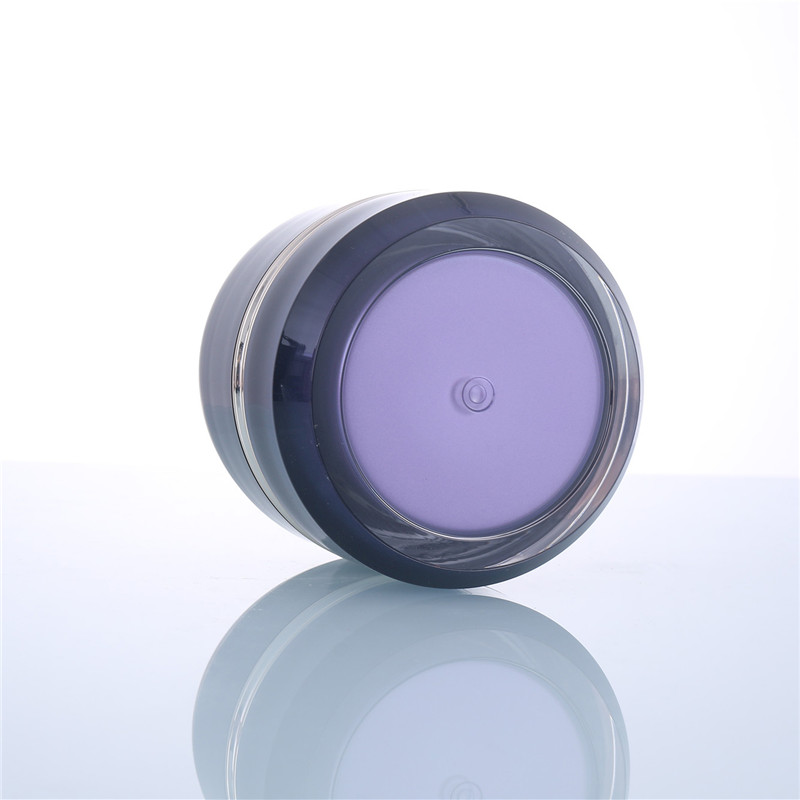 New Style Plastic Packaging for Skincare Product Cylindrical Gradient Purple Cream Jar